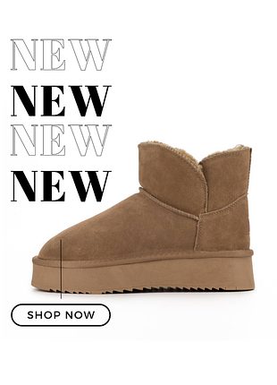 Стильные замшевые угги на платформе