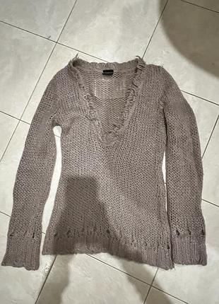 Теплий светр джемпер бузкового кольору richmond оригінал