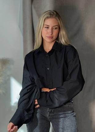 Рубашка укороченная рубашка в стиле "zara"