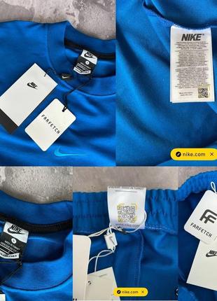Чоловічий літній костюм nike футболка + штани синій комплект найк на літо (b)6 фото