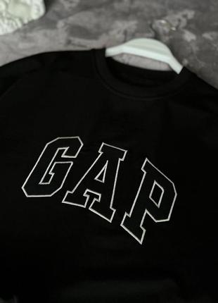 Мужской летний спортивный костюм gap футболка + штаны черный комплект гап на лето (b)3 фото