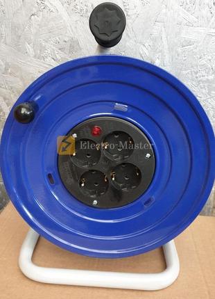Котушка bemis металева переносна для подовжувача з 4-ма розетками та заземленням на 16а ip44 (до 25м.)