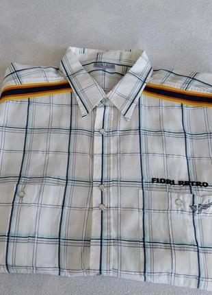 Качественная стильная брендовая рубашка fiori vintage