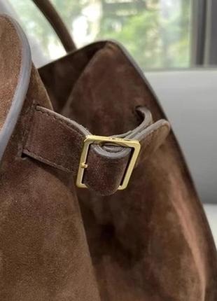 Коричнева замшева сумка