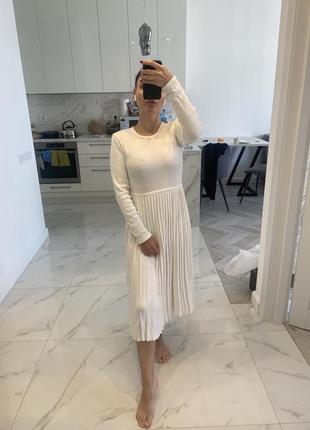 Плаття міді плісе, платье миди. lacy hearts atelier mango zara ivina