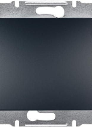 Перемикач прохідний 1-клавішний антрацит asfora schneider