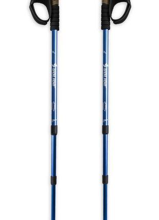 Телескопические скандинавские трекинг палки (uolide, blue) палки для скандинавской ходьбы трекинговые (st)1 фото