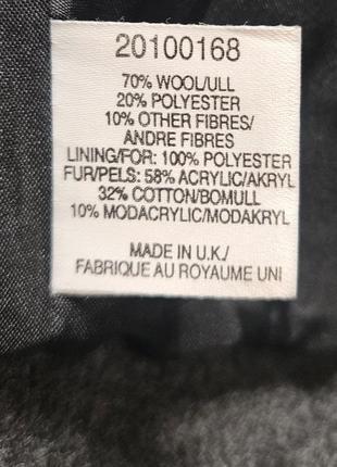 Длинное женское шерстяное пальто с меховым воротником womans wardrobe