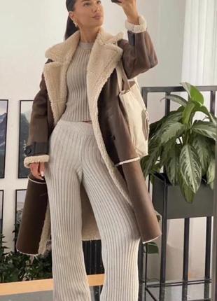 Дублянка пальто довга оверсайз