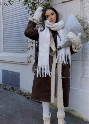 Дублянка пальто довга оверсайз