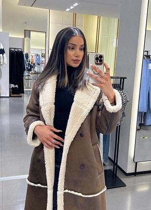 Дублянка пальто довга оверсайз