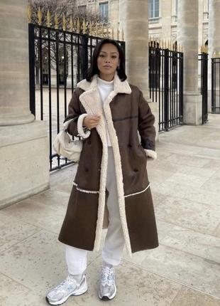 Дублянка пальто довга оверсайз