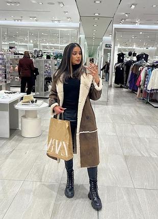 Дублянка пальто довга оверсайз