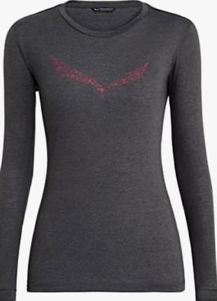 Женская футболка с длинными рукавами salewa solidlogo dry tee