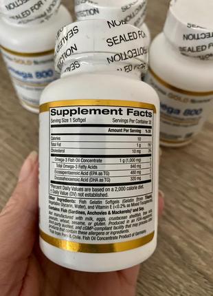 Омега 800, ультраконцентрований риб’ячий жир з омега-3 від california gold nutrition2 фото