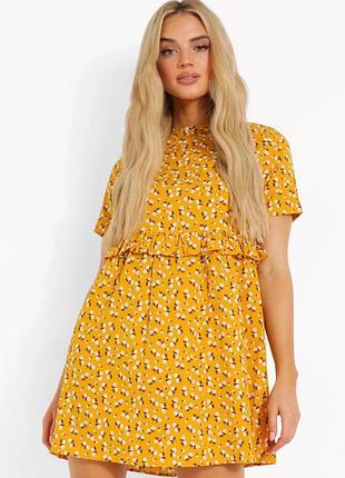 Платье свободного кроя в цветочек boohoo 24