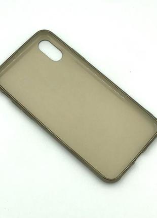 Чехол iphone x/xs silicon case clear gold 2