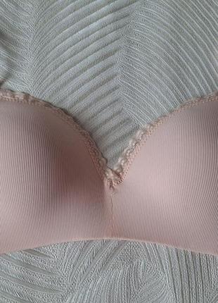 Розовый в рубчик бюстгальтер топ фирмы nautica размер 36с 80с