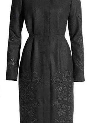 Пальто вовняне з вишивкою з преміум коллекції h&m conscious, р. s / m
