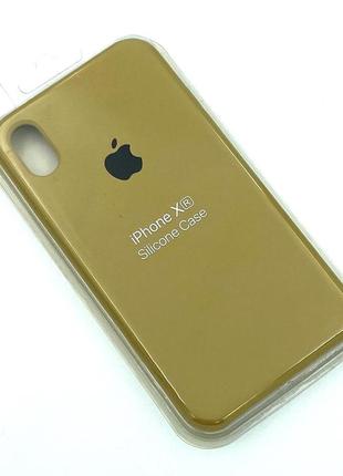 Силиконовый чехол с микрофиброй внутри iphone xr silicon case #28 sand