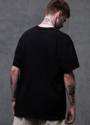 Чоловіча оверсайз футболка з принтом without califonia black3 фото