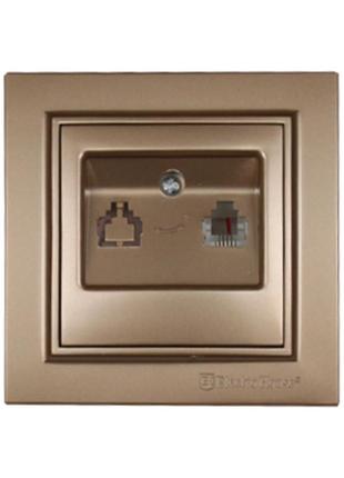 Розетка телефонная enzo роскошно-золотой