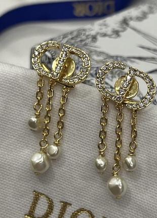 Сережки з підвісками, преміум якість,нові!