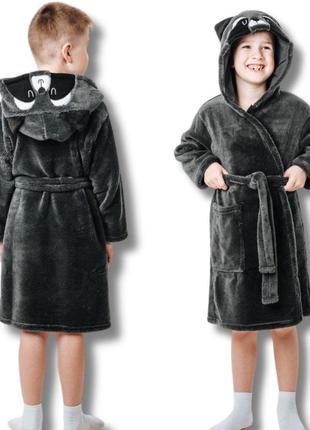 Халат детский, модный детский халат, детский халат из мягкой махры, халат енот, халаты для девочек