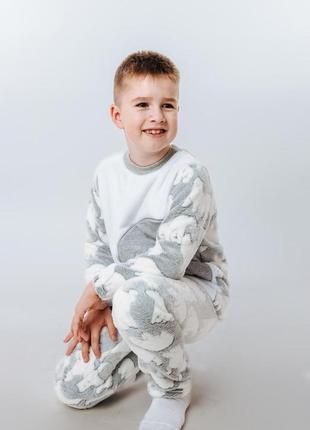 Піжама махрова дитяча, піжами для хлопчиків, дитяча піжама для хлопчика, піжама дитяча з довгим рукавом, піжама дитяча