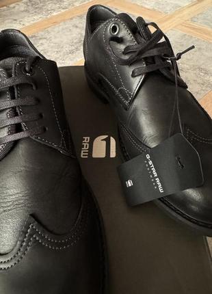 Чоловічі шкіряні туфлі оксфорд g-star 41 розмір