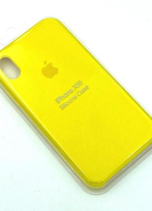 Силіконовий чохол із мікрофіброю всередині iphone xr silicon case #55 canary yellow