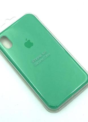 Силиконовый чехол с микрофиброй внутри iphone xr silicon case #50 spearmint