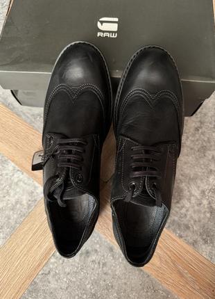 Чоловічі шкіряні туфлі оксфорд g-star 41 розмір