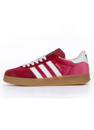 Женские кроссовки adidas gazelle indoorred pink white