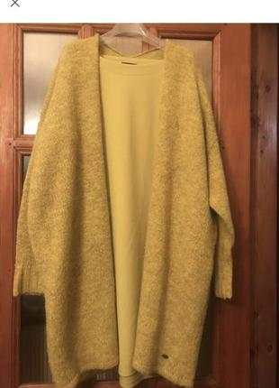 Теплый кардиган цвета зрелого гороха silver creek 58-60