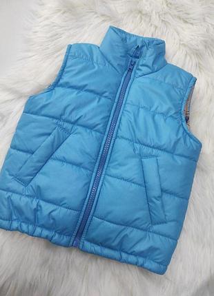 Жилетка голубая для мальчика или девочки без капюшона размер 98, 104, 110 см