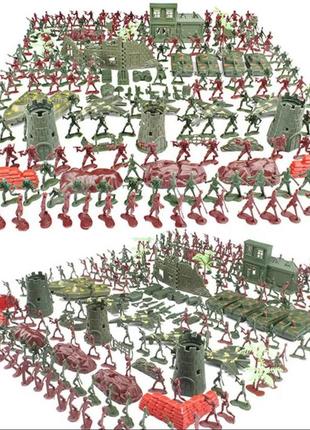 Военный набор besegad солдатиков танков машин деревьев 307 шт, игрушки солдатики