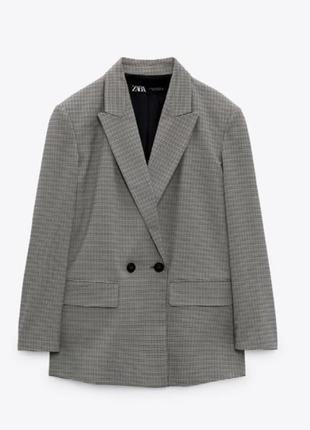 Пиджак в клетку zara.