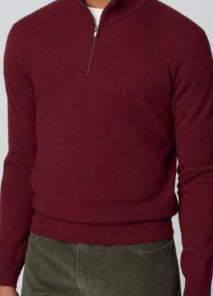 Джемпер на короткой молнии с высоким воротом из чистой шерсти ягненка . really wild