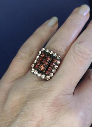 Кольцо стекло бижутерия