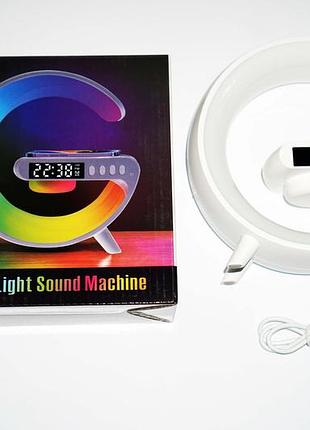 Настольная смарт лампа ночник rgb g-smart light с беспроводной зарядкой 10w и...