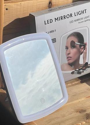 Дзеркало з led-підсвіткою для макіяжу xj-989