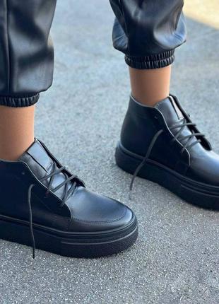 36-41 рр высокие кроссовки на платформе натуральная кожа/замша черные, бежевые, капучино,б...