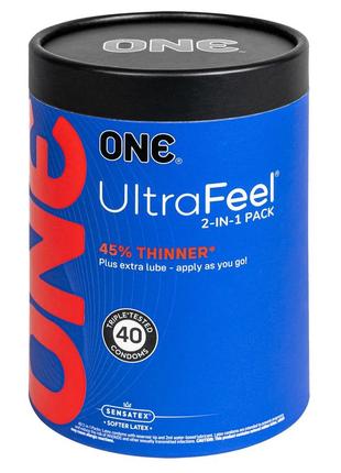 Презервативы one ultra feel 40 шт, подарочная упаковка тюб тонкие
