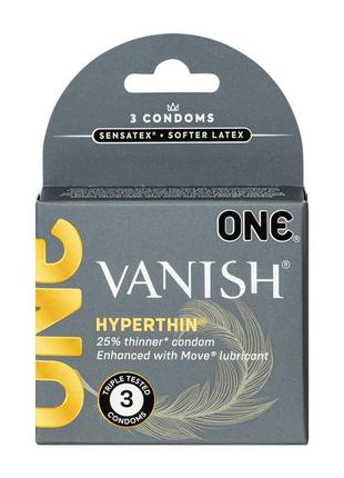 Презервативи one vanish hyperthin 3 шт, картонна коробка