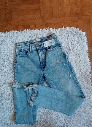 Skinny jeans women 90`s голубые джинсы скинни натуральный джинсы классика винтаж джинсы с высокой посадкой4 фото