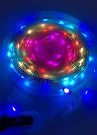 Лента светодиодная 5м led tape coba cb5050 rgb от usb с пультом