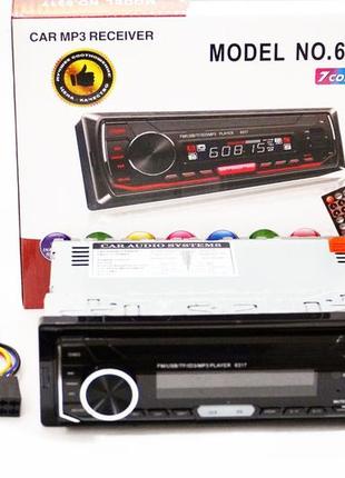 Автомагнитола pioneer 6317 usb+rgb подсветка+sd+fm+aux+ пульт (4x50w)