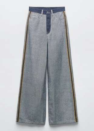 Суперские новые джинсы наизнанку, клёш стиль zara штаны denim