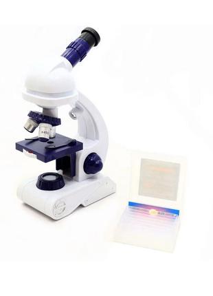 Наукова іграшка мікроскоп з підсвіткою 80х-450х (c2129)3 фото
